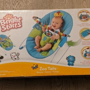 Bright Starts Zoo Tails Vibrating Baby Bouncer